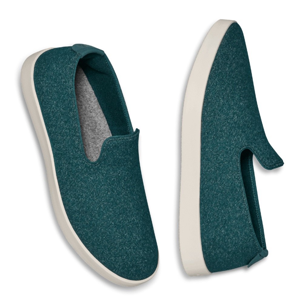 Allbirds Men\'s Slip-Ons Green - Wool Loungers - 28406MWNC